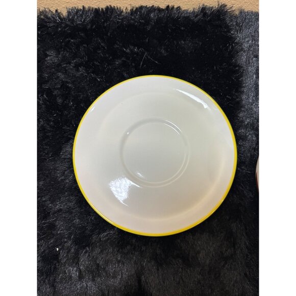 Handpainted Ceramic Large Cup Saucer Cappuccino Latte Soup Italy - Picture 6 of 9